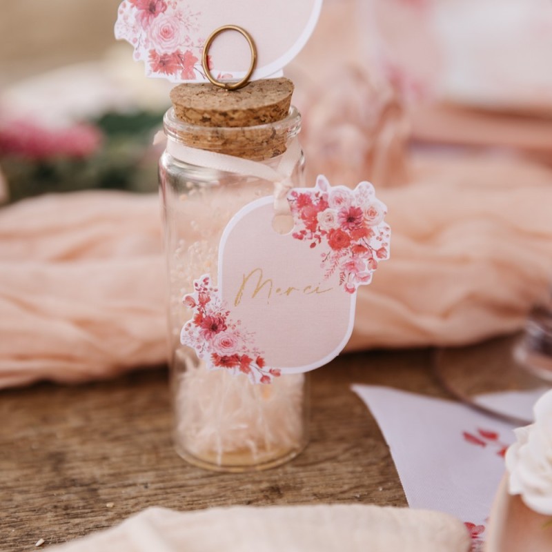 Marque Table Brindilles - Fleurs Roses