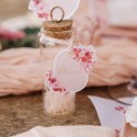Marque Table Brindilles - Fleurs Roses Marque Table Brindilles - Fleurs Roses