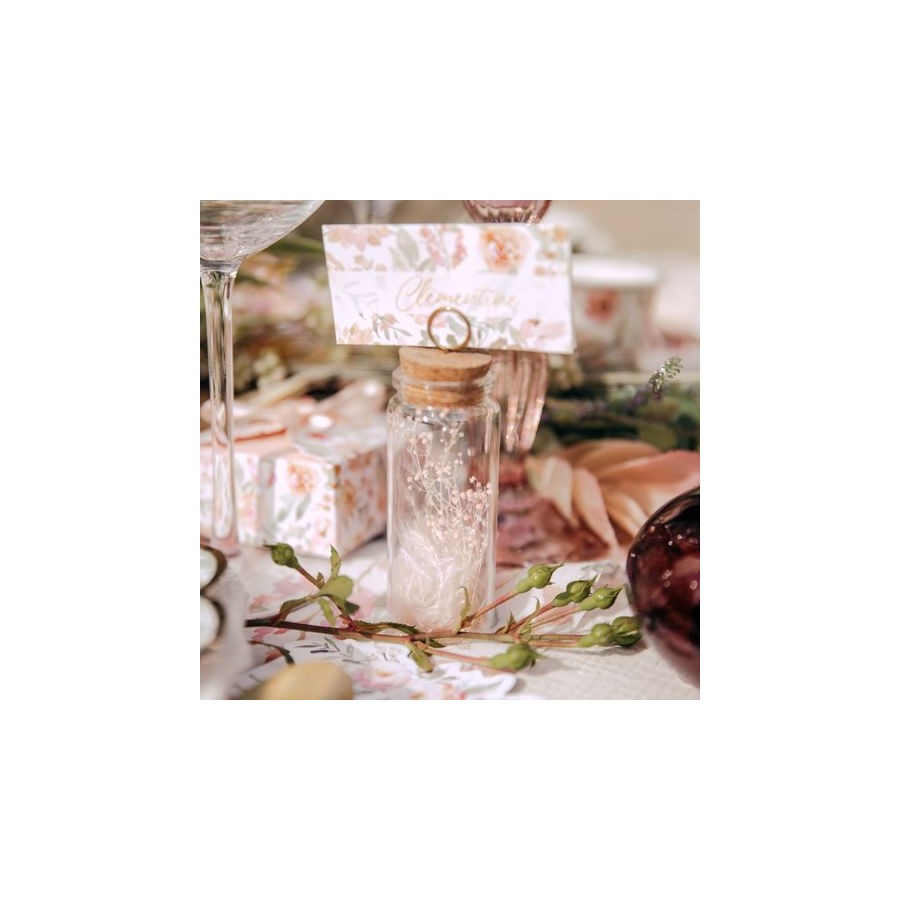 Marque Table Brindilles - Fleurs Roses