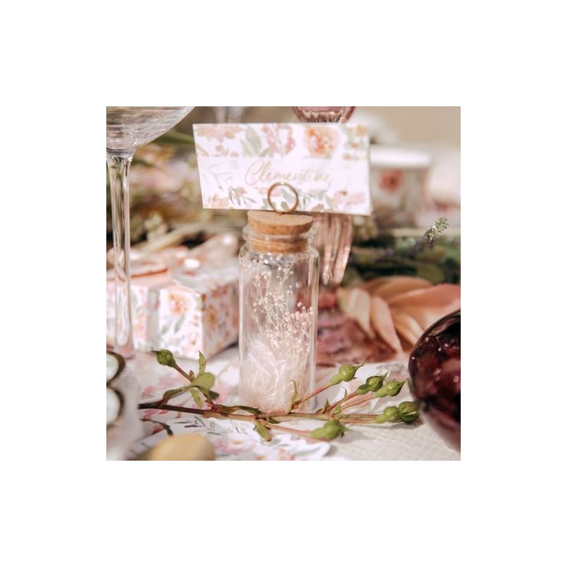 Marque Table Brindilles - Fleurs Roses