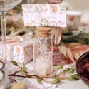 Marque Table Brindilles - Fleurs Roses Marque Table Brindilles - Fleurs Roses