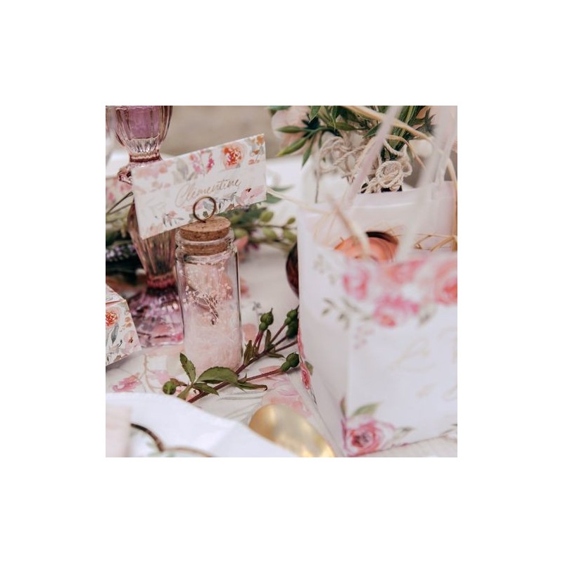 Marque Table Brindilles - Fleurs Roses