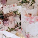 Marque Table Brindilles - Fleurs Roses Marque Table Brindilles - Fleurs Roses