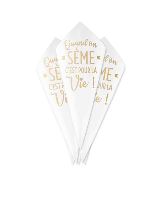 Pack Cornets A Confettis Mariage