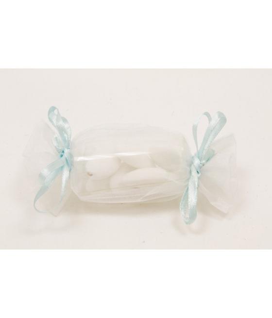 Sac organza bleu