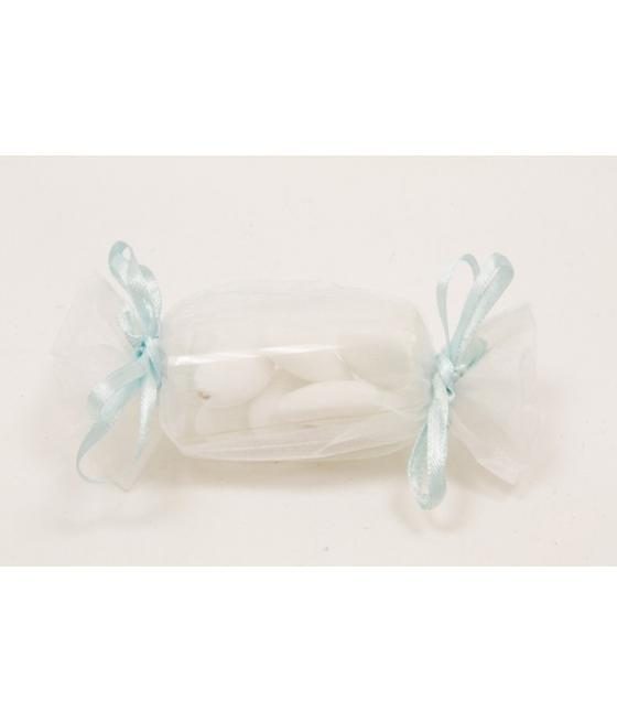Sac organza bleu