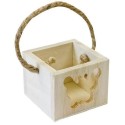  Paniers en bois ajoures papillon 