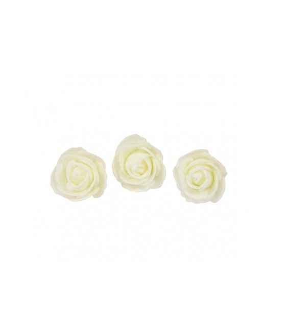 Roses adhésives x6 blanches