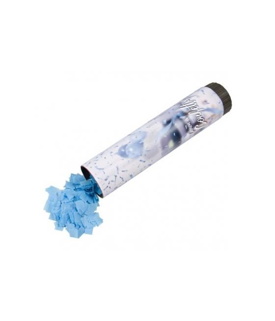 Canon confetti papier naissance bleu