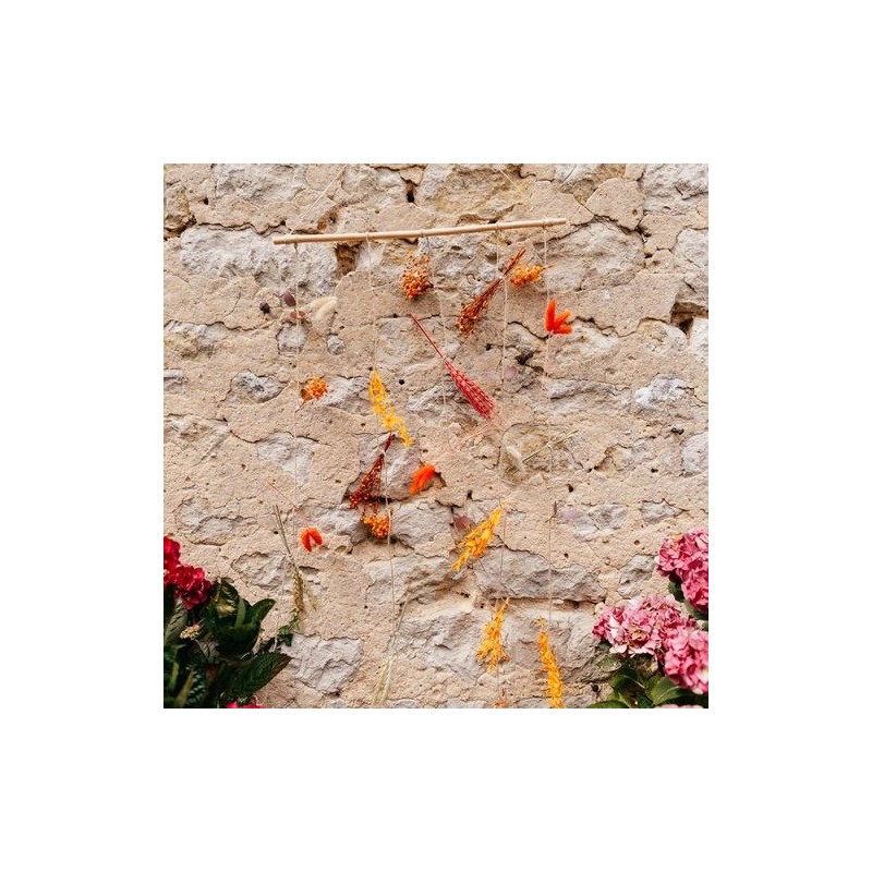 Déco Murale de Fleurs Séchées