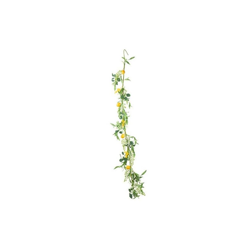 Guirlande Mimosa Citrons et Feuillages