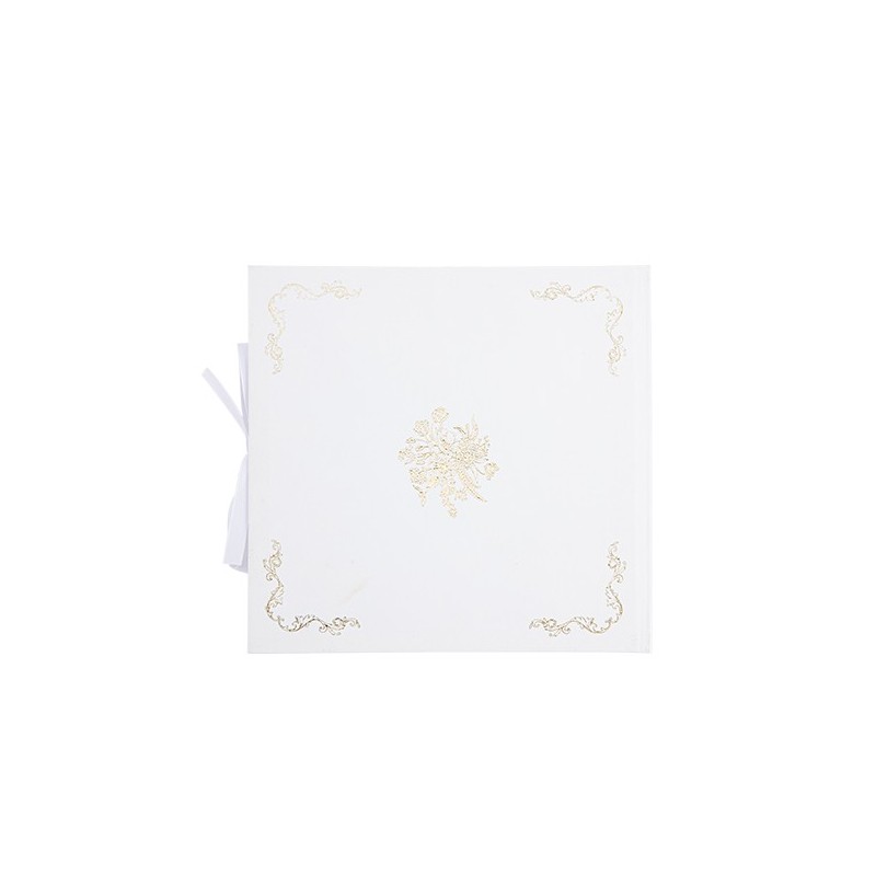 Livre d'Or Vintage Blanc et Or