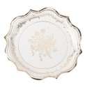 8 Assiettes Vintage Carton Blanc et Or 8 Assiettes Vintage Carton Blanc et Or
