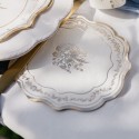 16 Serviettes Vintage Carton Blanc et Or 3 Plis 16 Serviettes Vintage Carton Blanc et Or 3 Plis