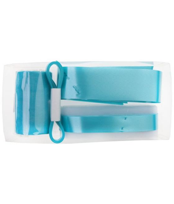 Kit décoration voiture mariage avec rubans et nœuds bleu