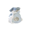Sachet en toile dans support en bois avec cigogne Ciel