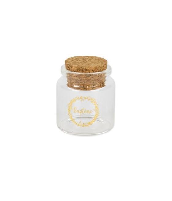 Fiole baptême en verre
