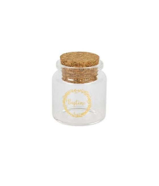 Fiole baptême en verre