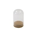 Cloche en verre 10cm + support liège - Convient pour aliment