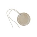Rond en bois impression blanche avec cordelette (x 4)