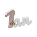 Centre de table "1 AN " en bois Rose