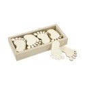 Pied en bois dans boite en bois (x 36)