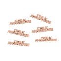 Semis de table joyeux anniversaire en bois peint (x 6) Rose