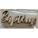 Décor d'assiette "Baptême" en bois (x 4) NA