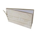LIVRE D'OR COUVERTURE EN BOIS IMPRESSION BLANCHE