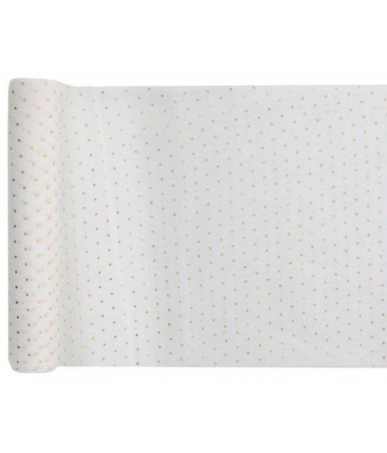 Chemin de table Plumetis blanc