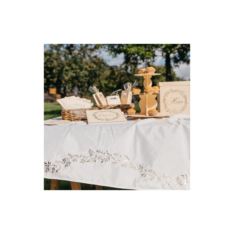 Nappe Jolis Brins Blanc et Or