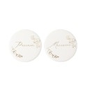 2 Badges" Parrain" /  "Marraine" Baptême Crème et Or