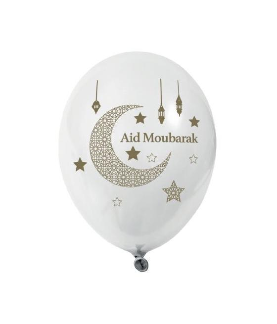 BALLON IMPRIME "AID MOUBARAK" 25-32 cm (x 8)