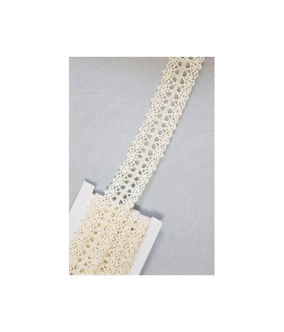 Ruban dentelle ivoire, 3m