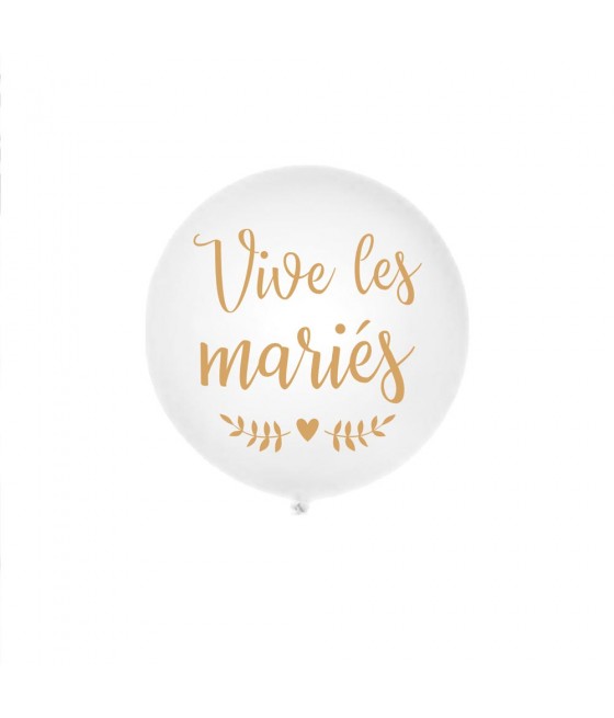 Ballon Geant "Vive Les Maries" 100cms