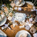 10 Marque-Verres Cœurs Dentelés Blanc
