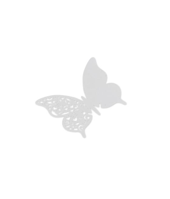 Marque-Verres Papillons Dentelés Blanc
