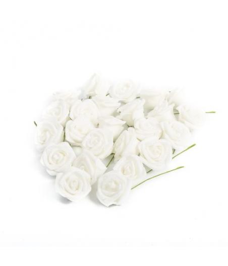 24 Roses Mousse Blanche