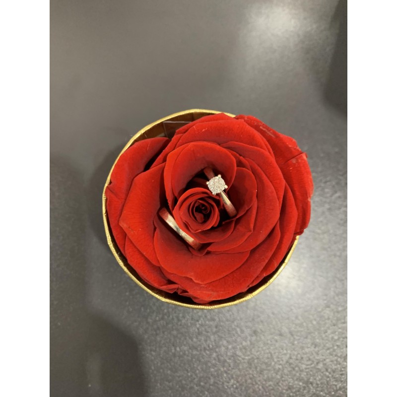 BOITE ROSE SOLITAIRE RONDE