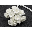 MINI-ROSE EN SATIN BLANC