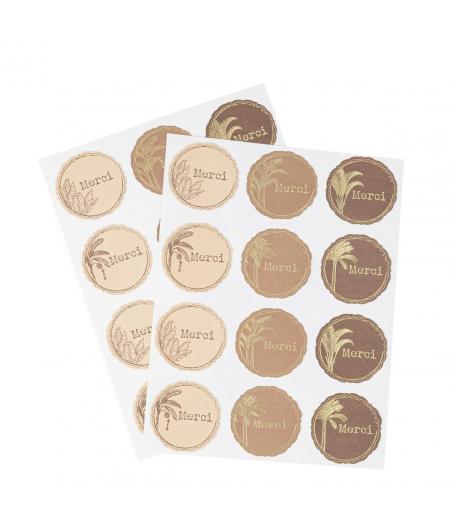 Stickers merci parfum orient chocolat camel creme