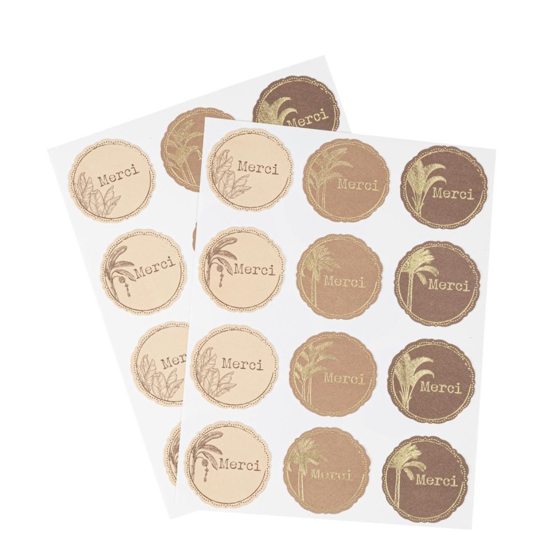 stickers merci parfum orient chocolat camel creme