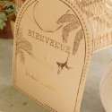 Panneau bienvenue mariage parfum orient crème chocolat or