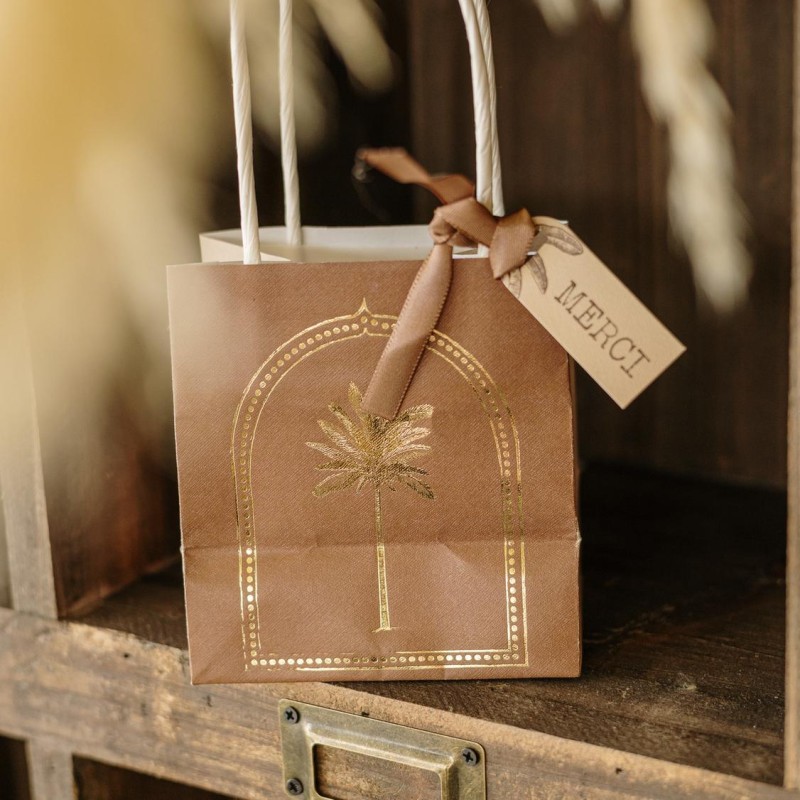 sacs parfum orient papier chocolat creme or