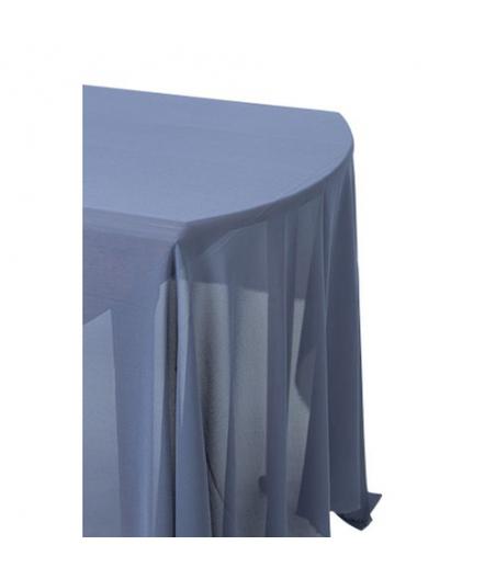 nappe mousseline soie bleu orage lavable