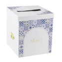 urne merci dolce vita bleu roi blanc or