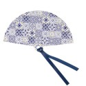 eventails dolce vita bleu roi blanc or