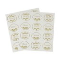 stickers merci botanica verde pistache creme or