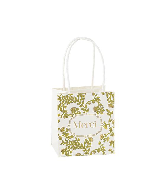 sacs merci botanica verde papier pistache creme or