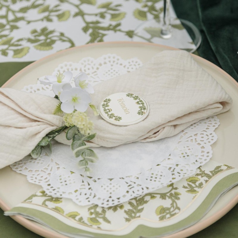 serviettes botanica verde